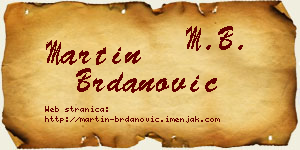Martin Brdanović vizit kartica